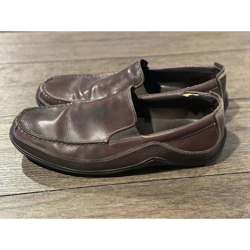Cole Haan Tucker Venatian Loafers Sz‎ 14 W Brown Leather Comfort Driving Shoes